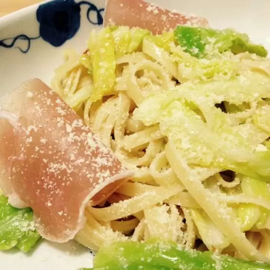 春キャベツ パスタ レシピ IMG 7693